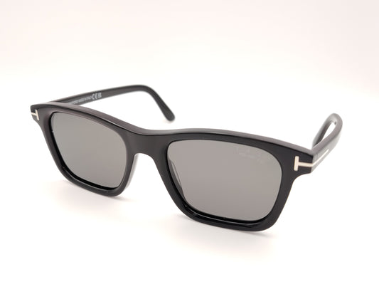 tom ford barron tf 1179 eco 01d gafas de sol cuadradas en acetato negro con lentes polarizadas negras