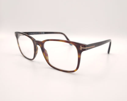 gafas tom ford tf5831 en pasta carey rectangulares con detalle metálico en t