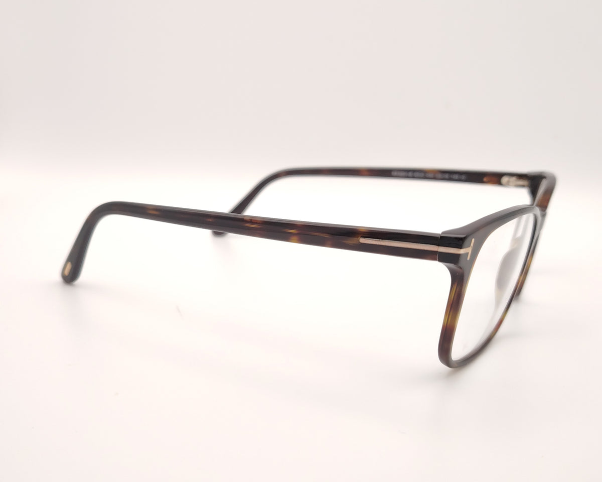 gafas tom ford tf5831 en pasta carey rectangulares con detalle metálico en t