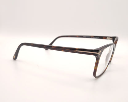gafas tom ford tf5831 en pasta carey rectangulares con detalle metálico en t