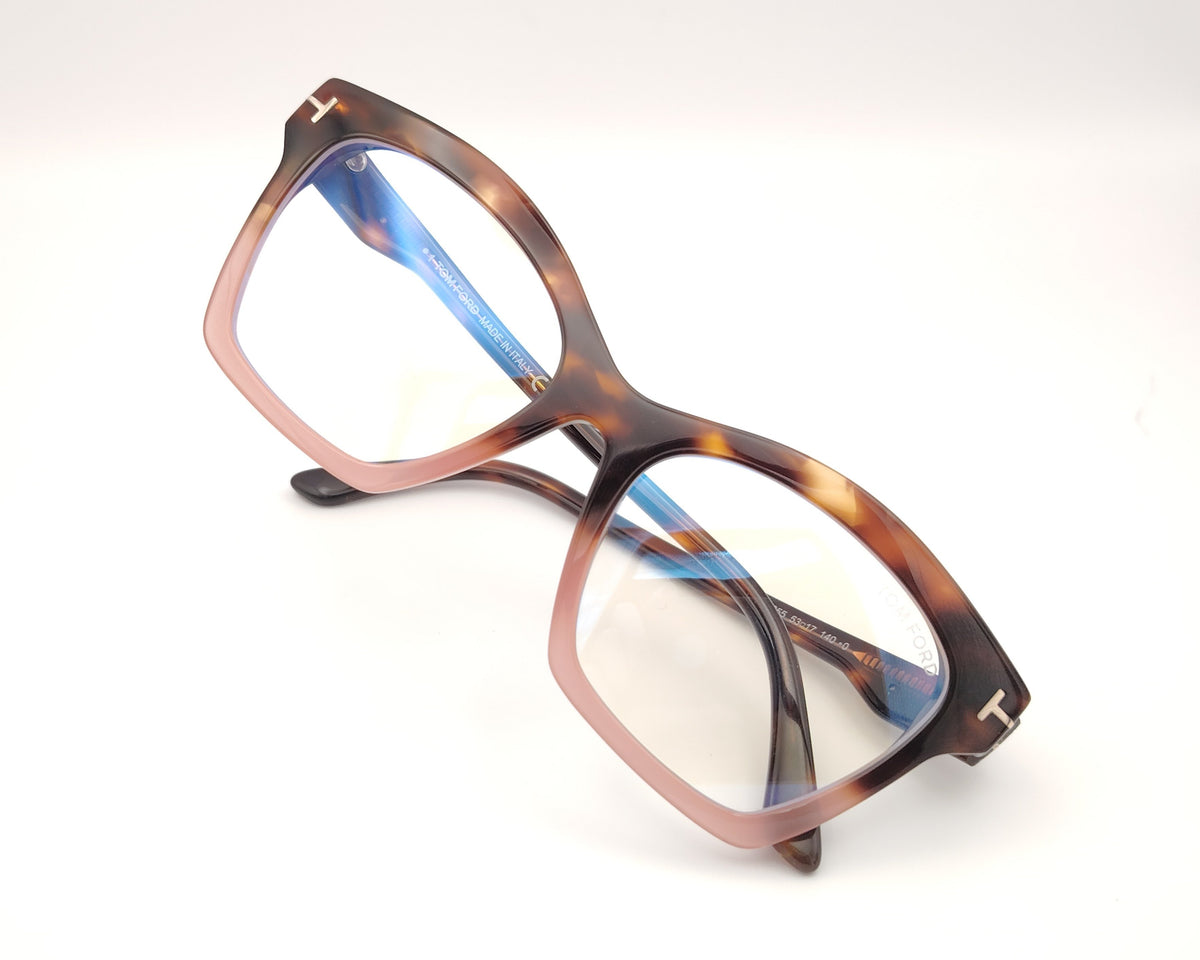 gafas tom ford tf5965b 055 en acetado habana y rosa nude