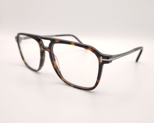 gafas tom ford de estilo aviador en acetato carey con doble puente y varillas metálicas