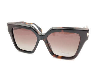 gafas de sol cuadradas en color carey oscuro y lentes polarizadas degradadas marrones