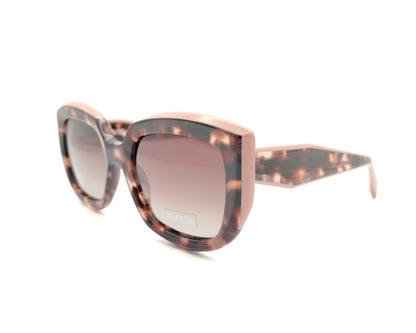 gafas de sol polarizadas en color carey y rosa empolvado con lentes degradadas marrones