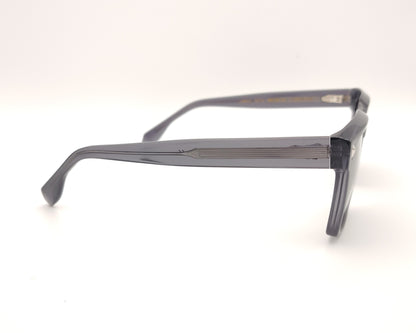 gafas de sol visionario rectangulares gris translúcido con lentes polarizadas oscuras