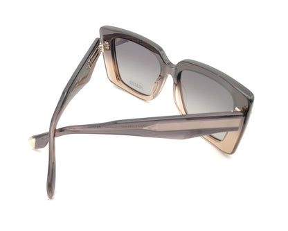 gafas de sol polarizadas oversize con montura degradada en tonos marrón y beige