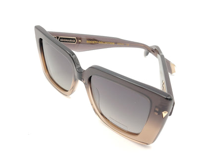 gafas de sol polarizadas oversize con montura degradada en tonos marrón y beige