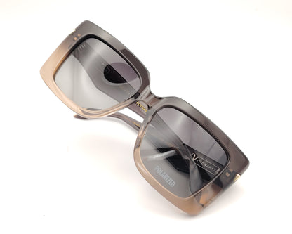gafas de sol polarizadas oversize con montura degradada en tonos marrón y beige