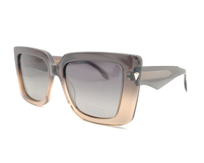 gafas de sol polarizadas oversize con montura degradada en tonos marrón y beige
