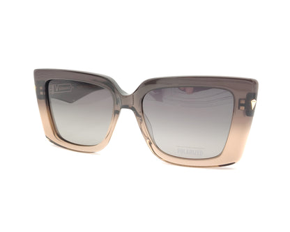 gafas de sol polarizadas oversize con montura degradada en tonos marrón y beige