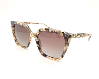 gafas de sol visionario carey jaspeado con lentes polarizadas marrones y forma geométrica cat eye