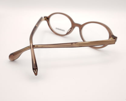 gafas de sol visionario en color taupe traslúcido ovaladas 