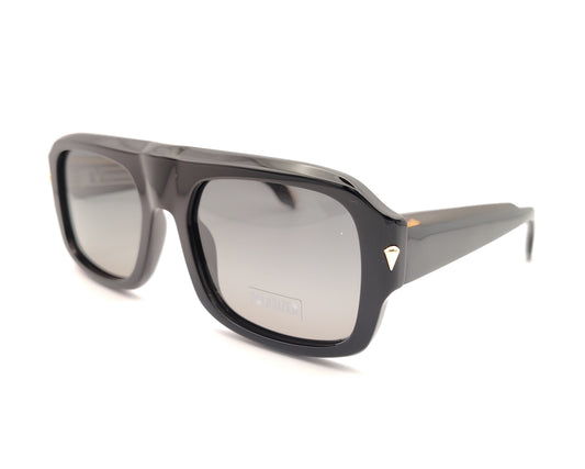 gafas de sol visionario negras con lentes polarizadas y montura rectangular 