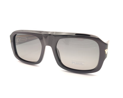 gafas de sol visionario negras con lentes polarizadas y montura rectangular 