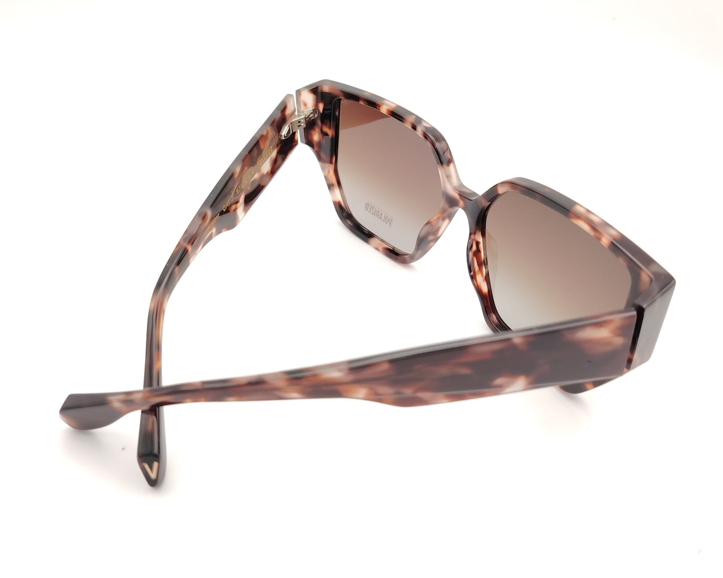 gafas de sol visionario carey marrón con lentes polarizadas y montura geométrica