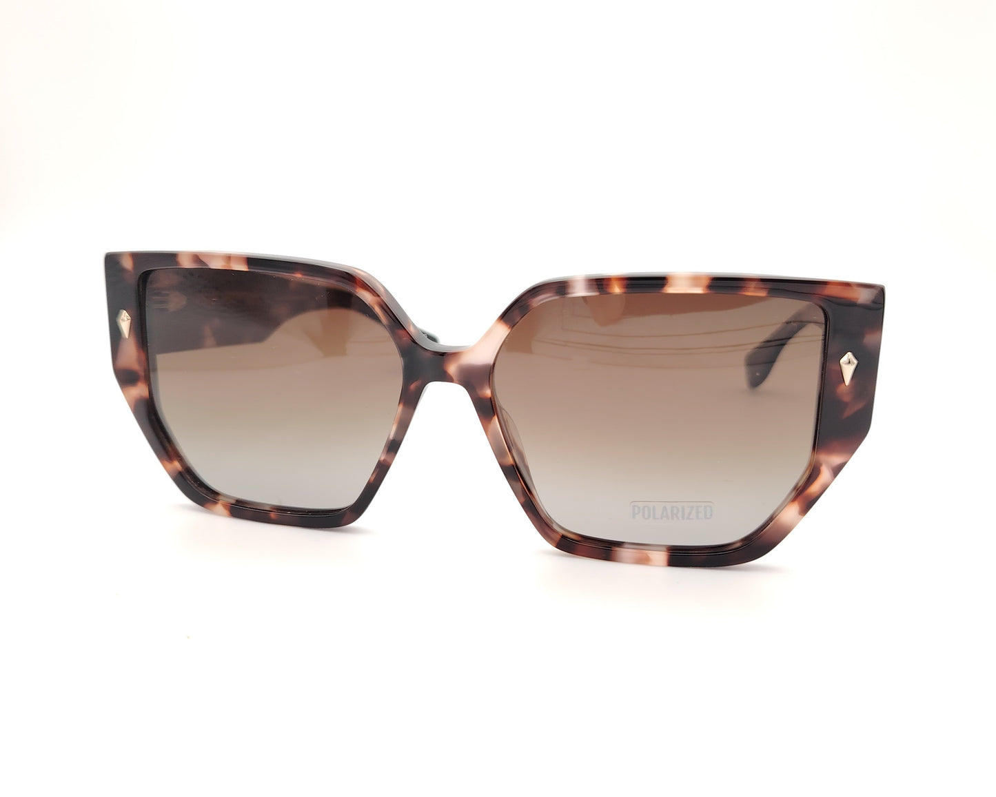 gafas de sol visionario carey marrón con lentes polarizadas y montura geométrica