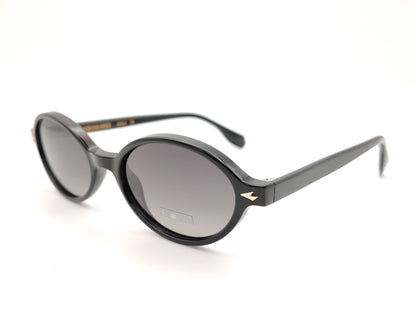 gafas de sol visionario negras ovaladas con lentes polarizadas oscuras