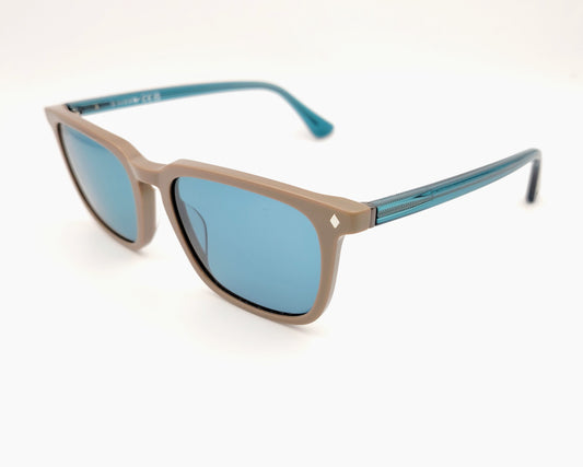 web we369 59v gafas de acetato en formato cuadrado de color arena con los cristales y las varillas en azul