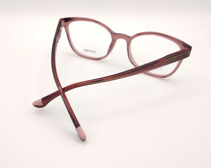 gafas graduadas rosas transparentes con varillas en rosa oscuro