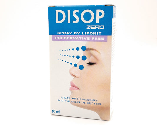 spray ocular disop zero sin conservantes en envase de 10 ml para aliviar la sequedad ocular